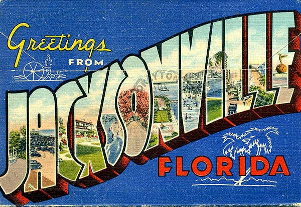Greetings from Jacksonville, FL post card